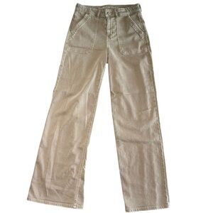 American Eagle Outfitters Tan Stretch Straight/Baggy Jeans Size 4